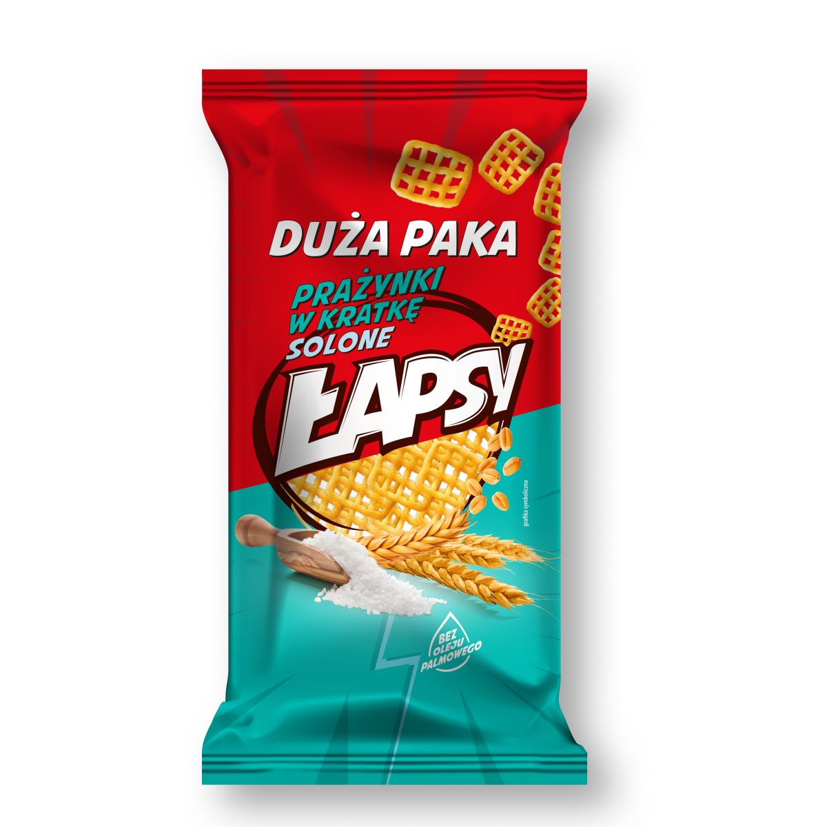 Łapsy Prażynki w kratkę solone 110g