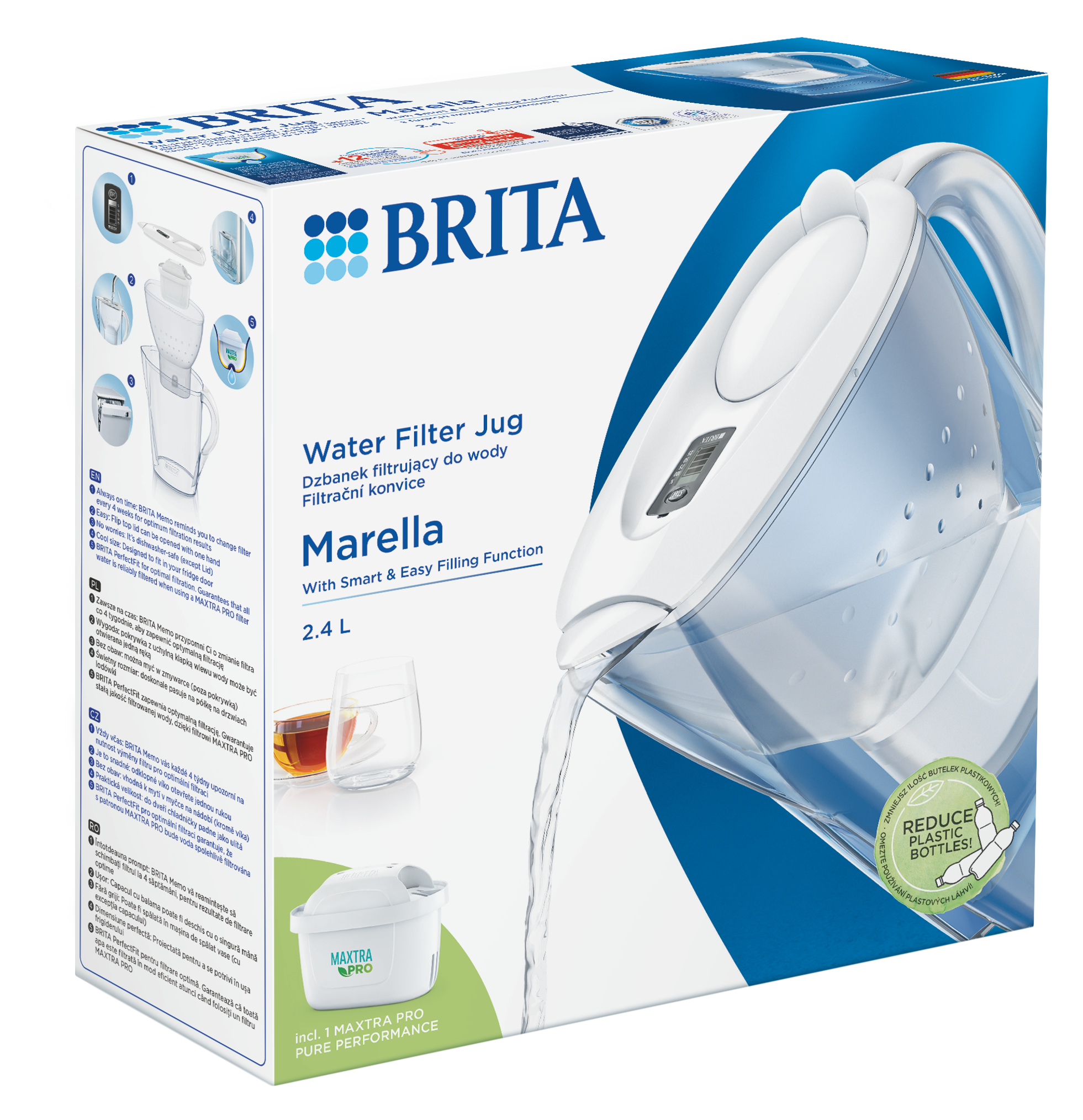Dzbanek z filtrem BRITA Marella biały 2,4L+ MAXTRA PRO Pure Performance