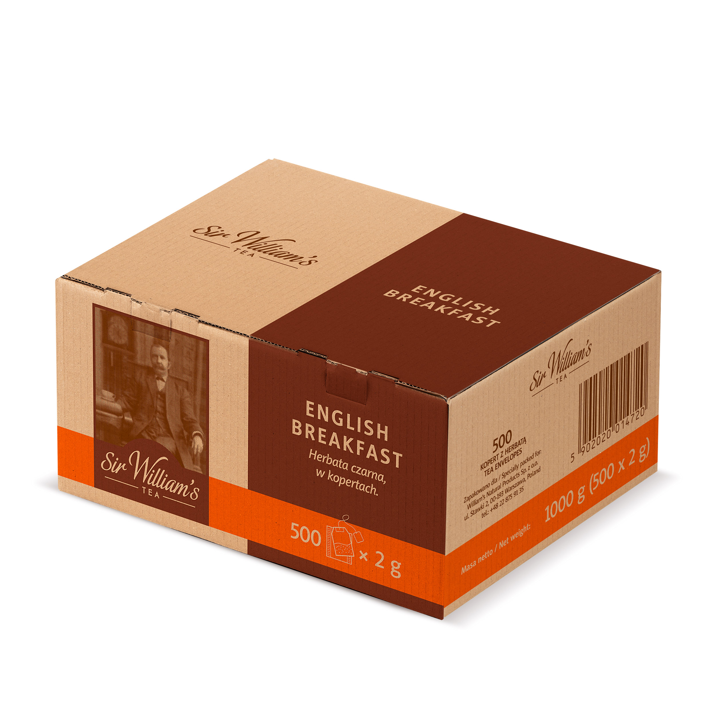Herbata Sir Williams Tea English Breakfast 500 saszetek x 2g (1000g).