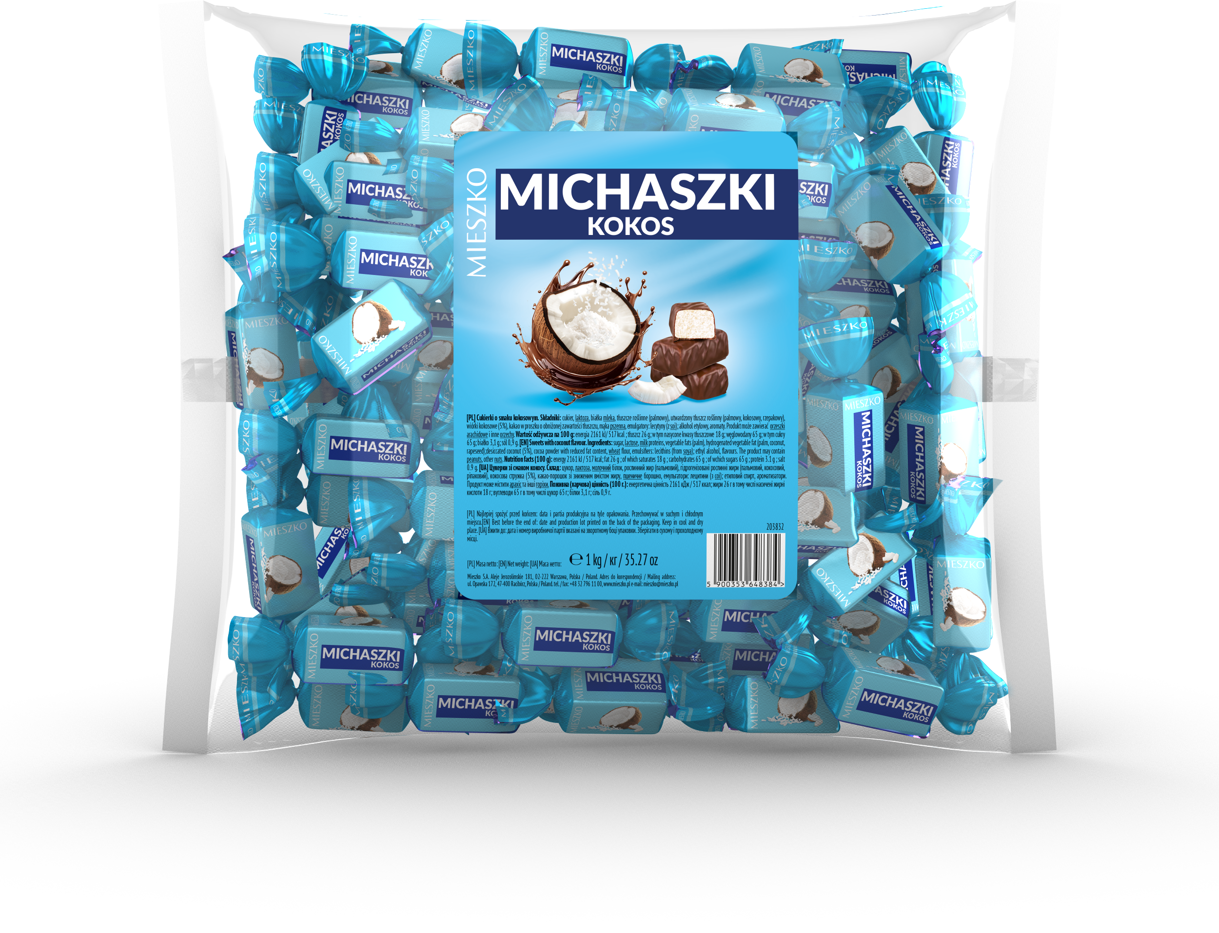 Michaszki kokos 1kg Mieszko