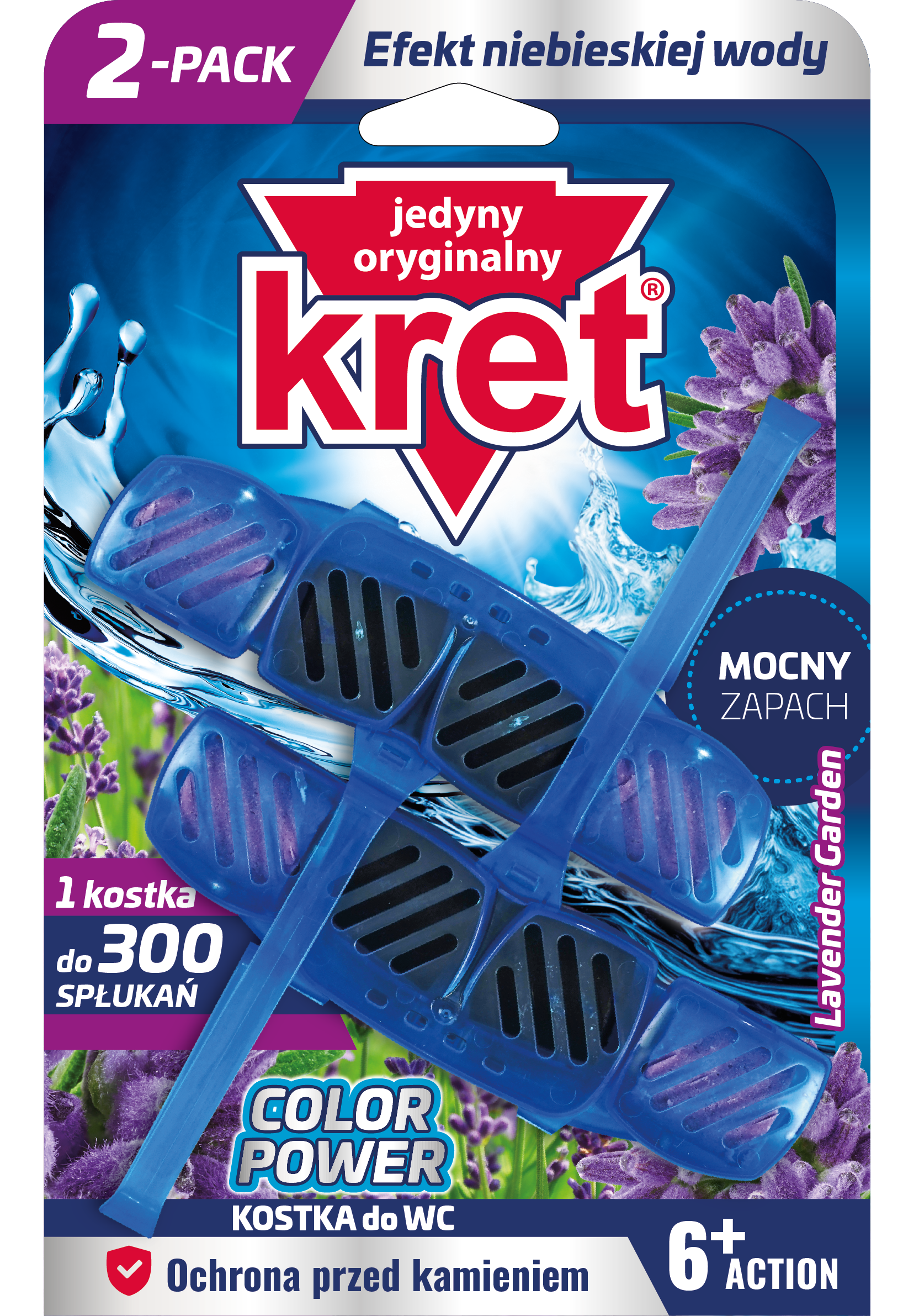 KRET Kostka WC Color power Lavender Garden 2x40g