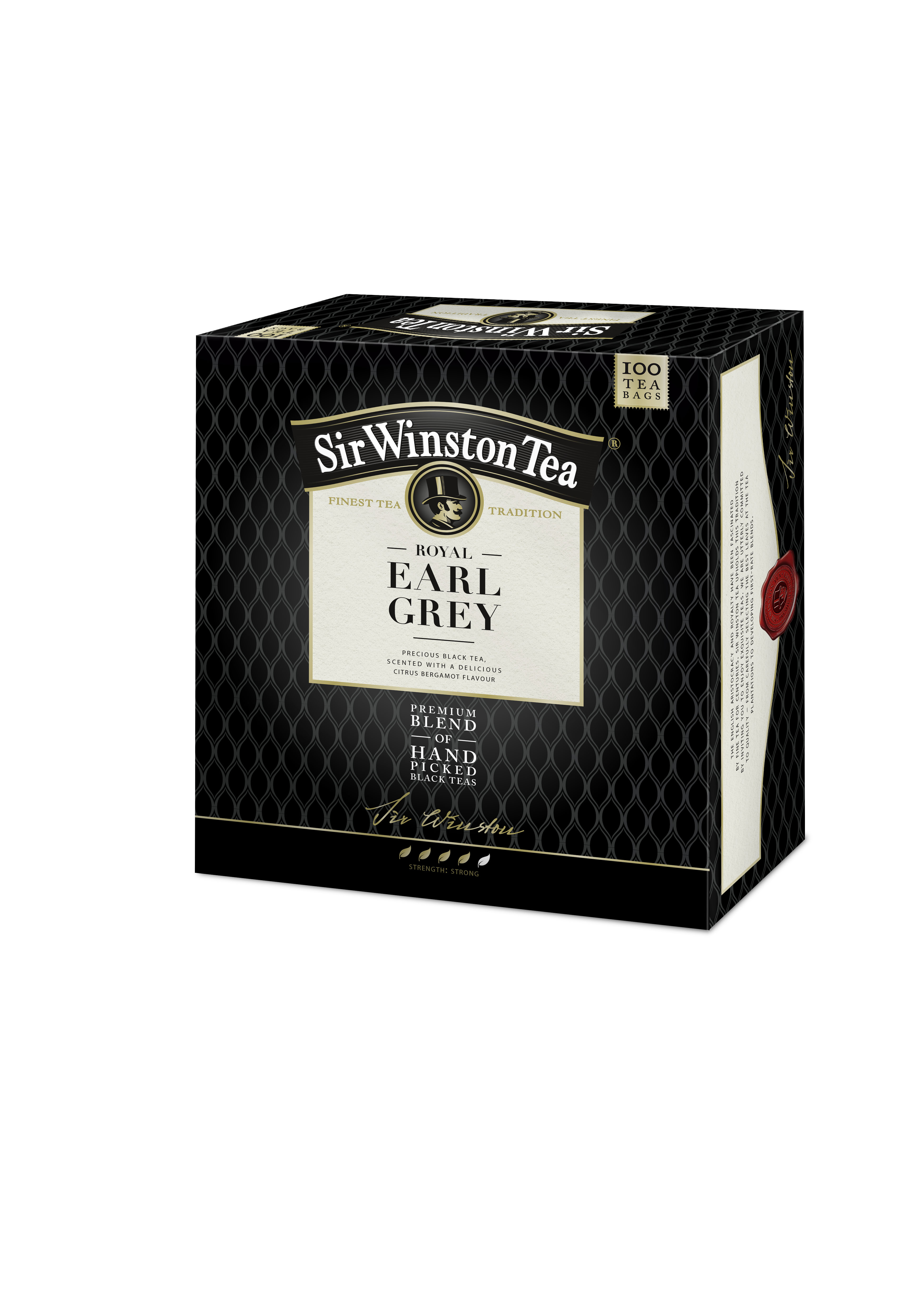 Herbata czarna SIR WINSTON Royal Earl Grey 100 torebek x 1,75g