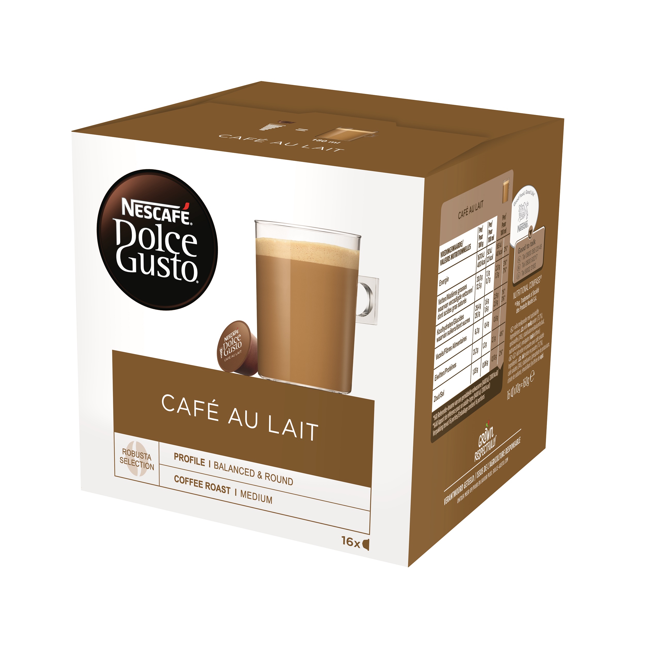NESCAFÉ Dolce Gusto Café au Lait Kawa w kapsułkach 160g